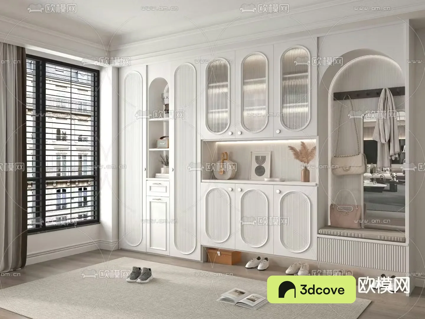French shoe cabinet