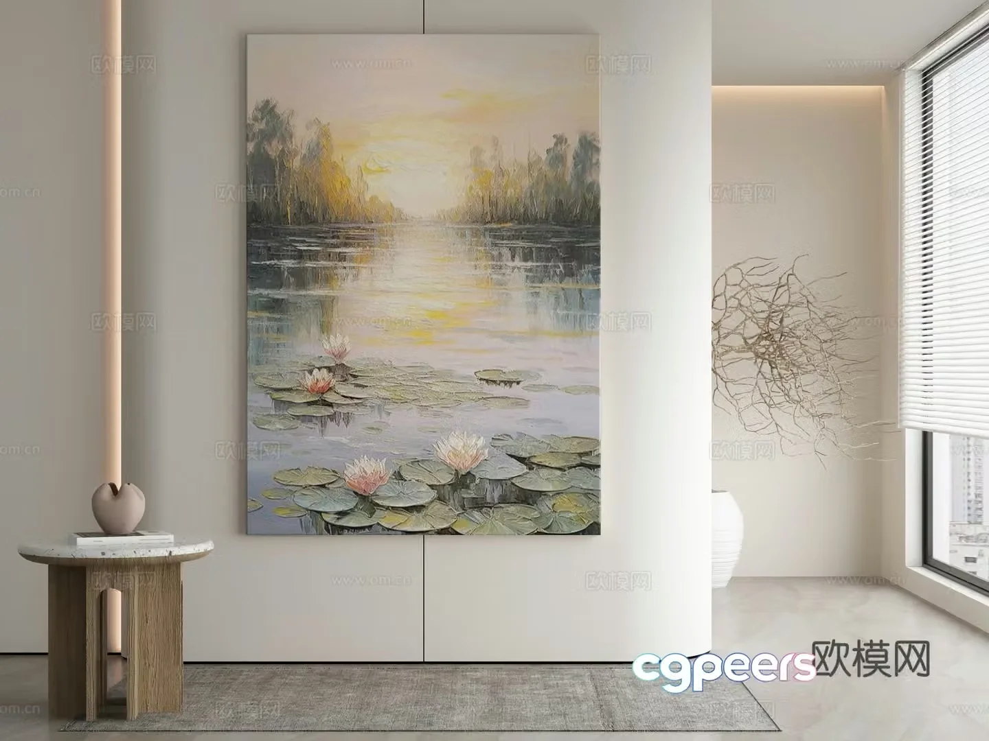 Modern Wasabi Hanging Painting Oil Painting 3D Model