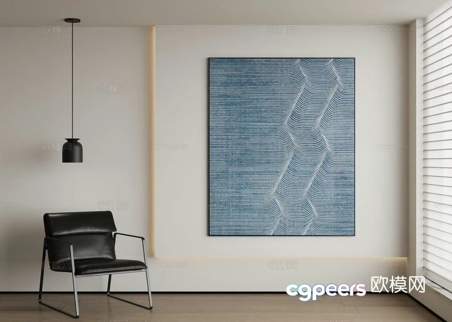 Modern decorative painting 3d model