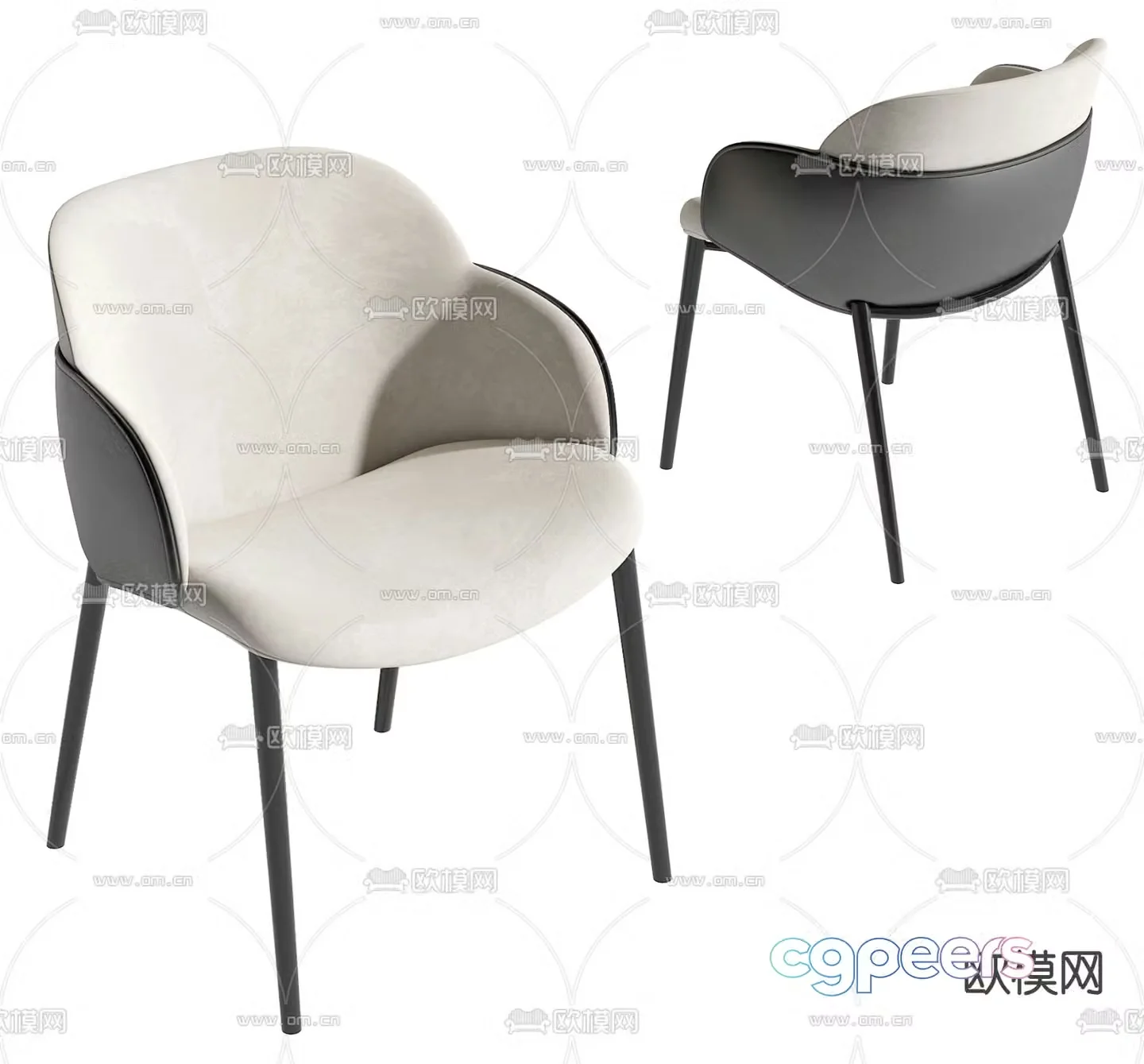 Modern single chair 3d model