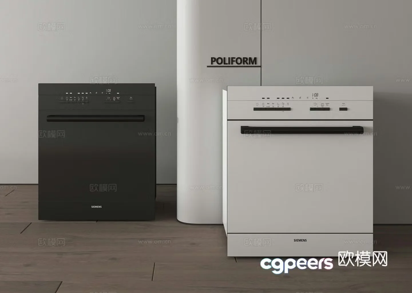 Disinfection cabinet dishwasher 3d model