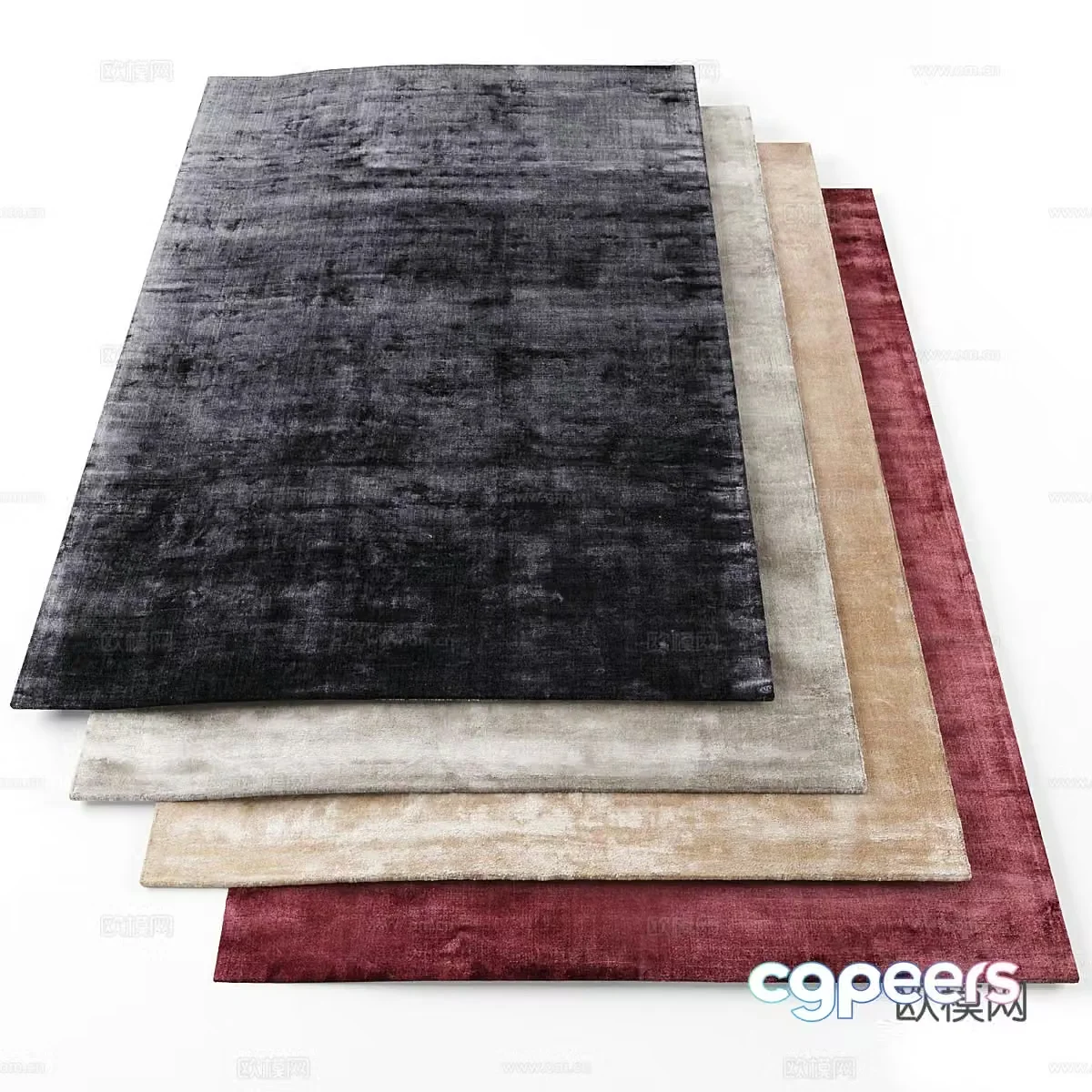 New Chinese style fabric carpet 3D model