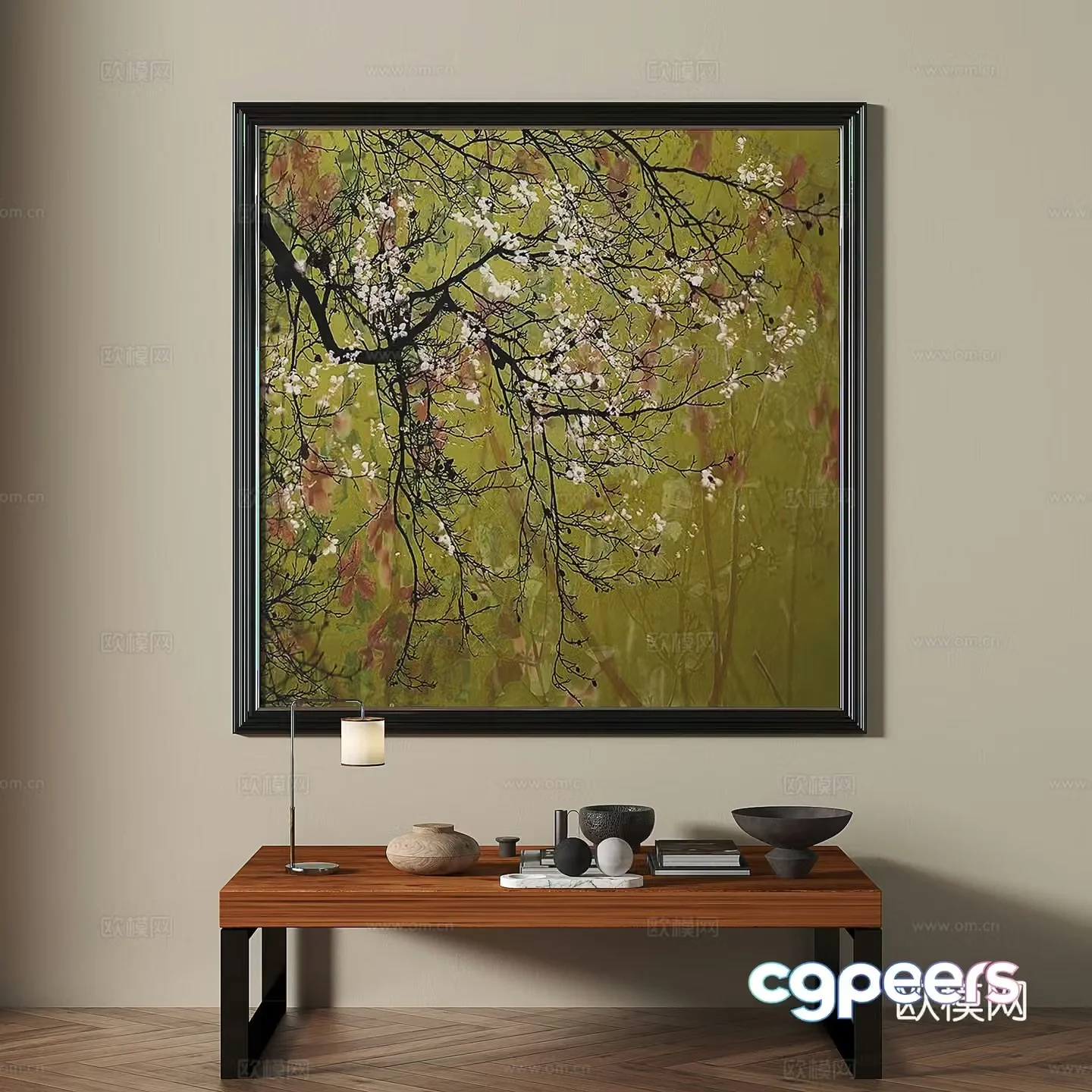 Modern medieval retro decorative painting 3d model