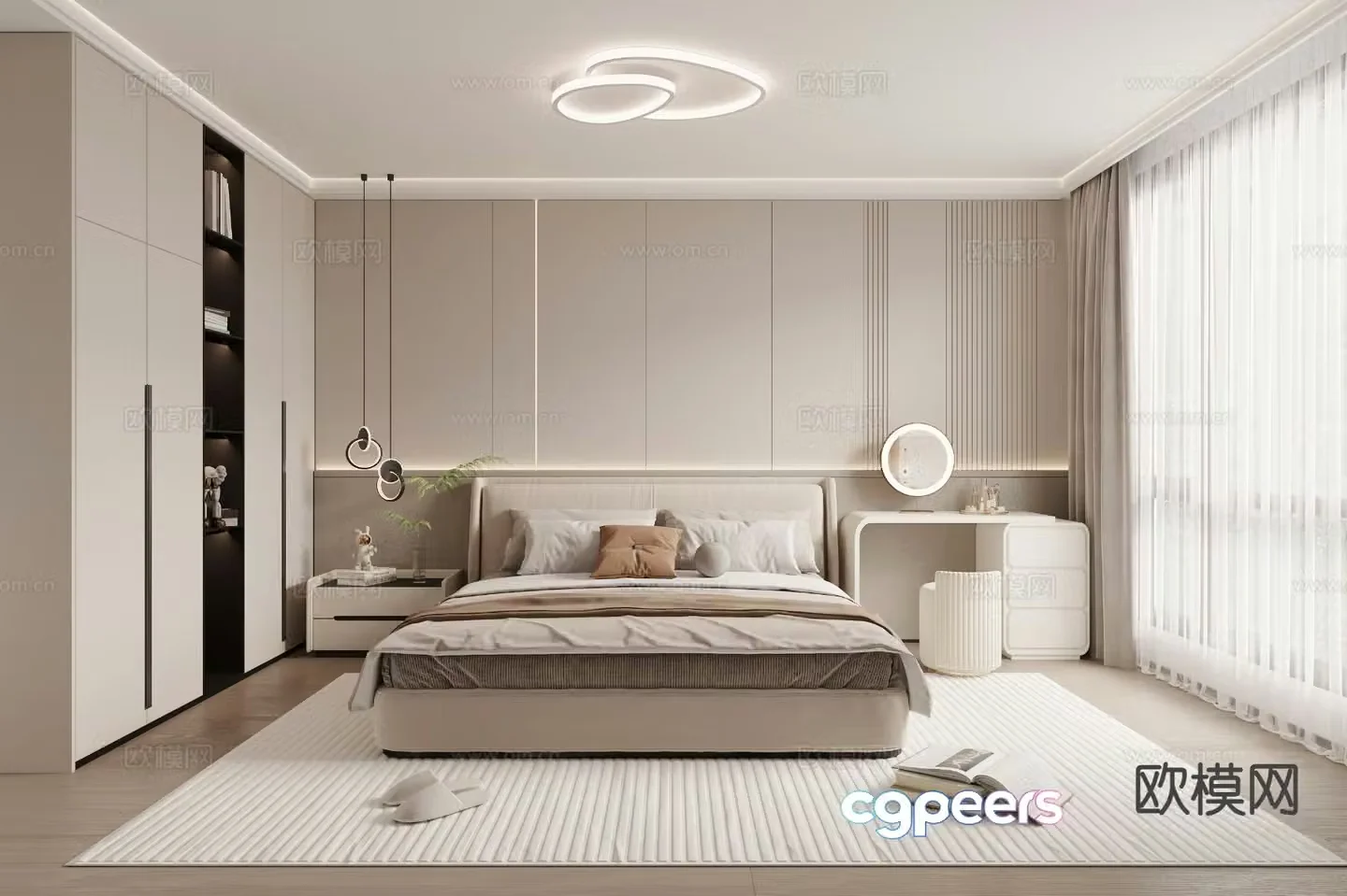 Modern bedroom master bedroom 3d model