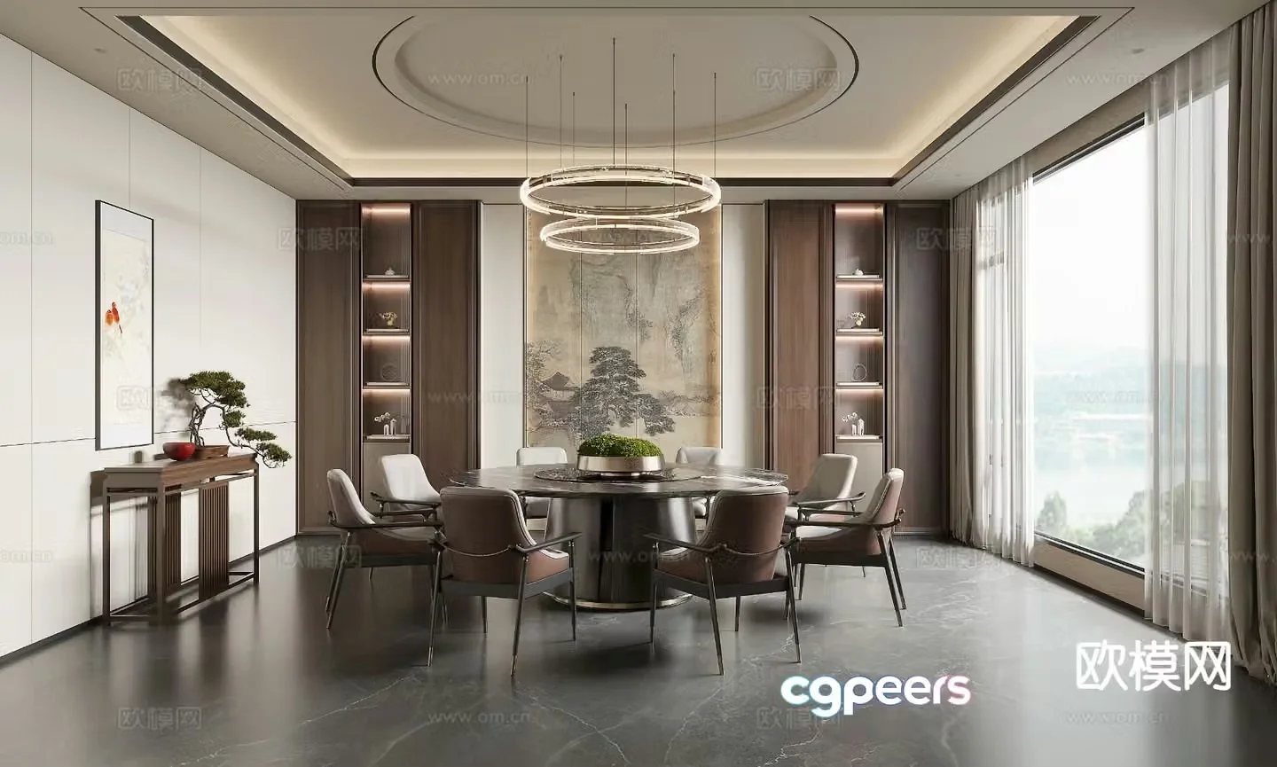 New Chinese restaurant 3d model