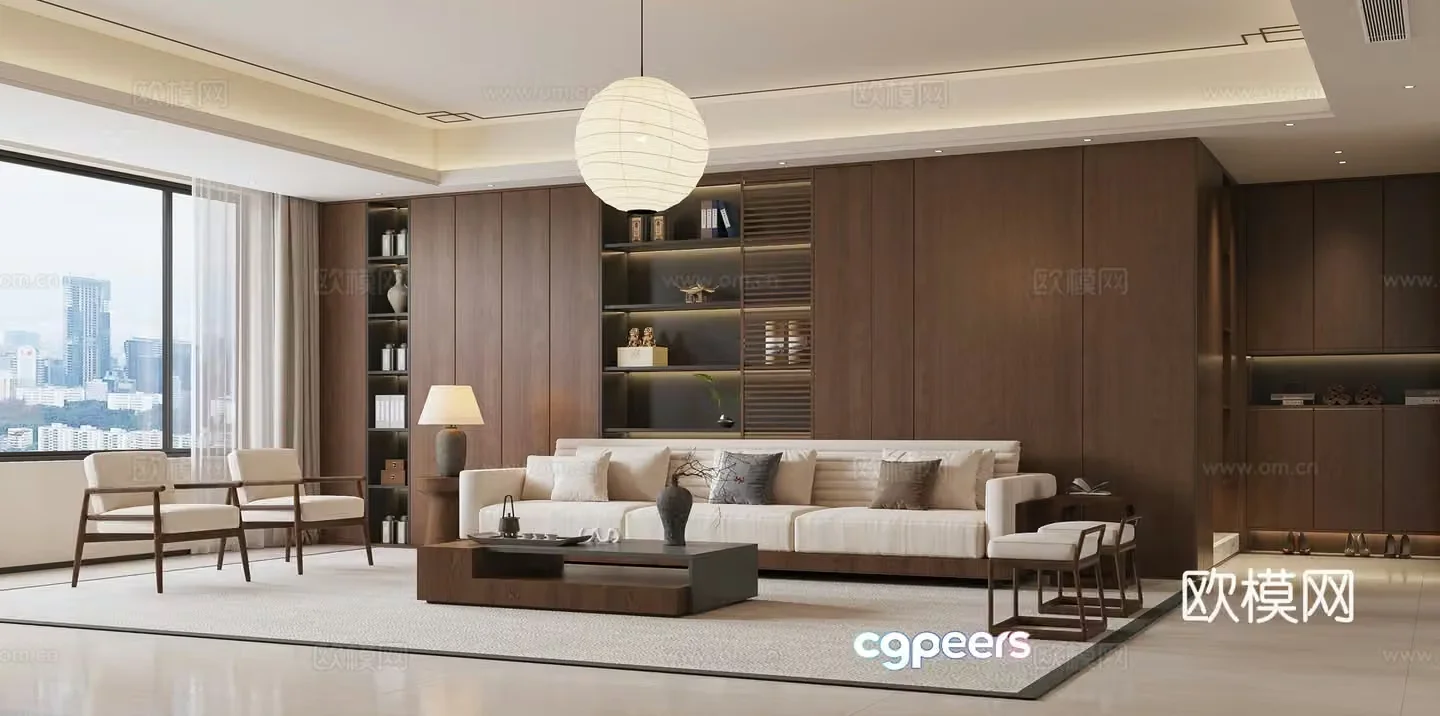 New Chinese living room 3D model