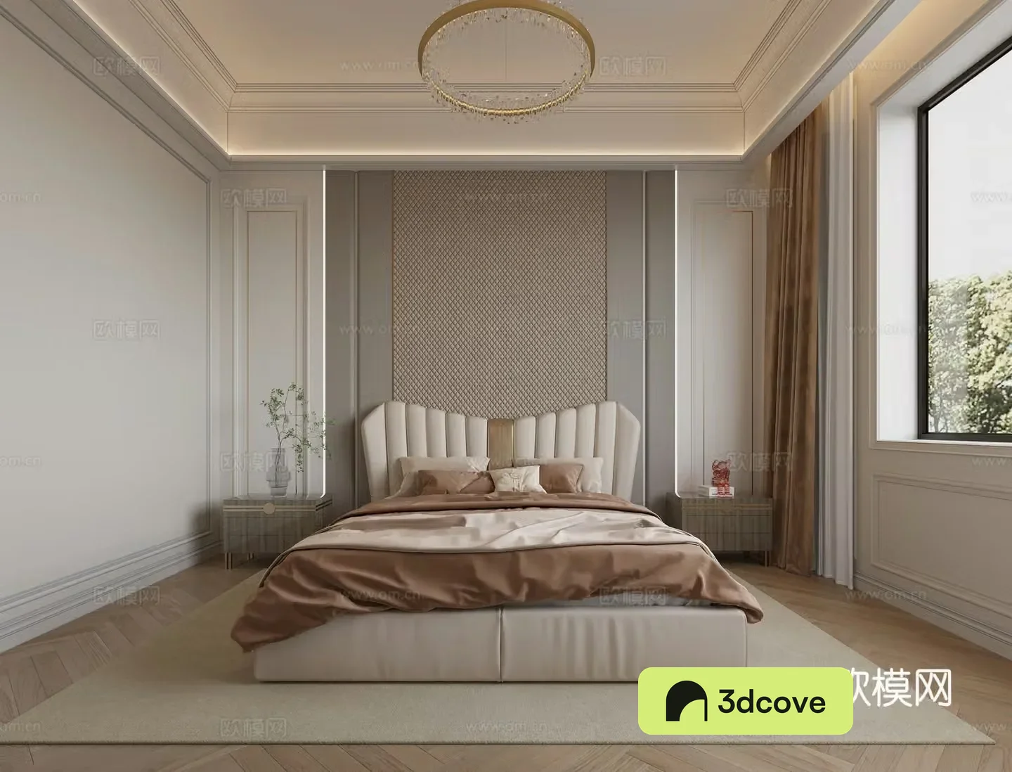 Simple European bedroom