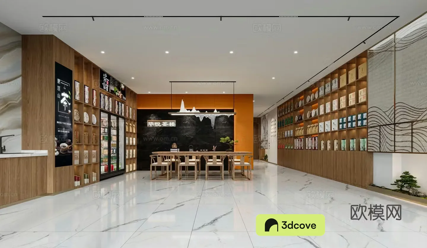 New Chinese Tea Shop 3D Model Download