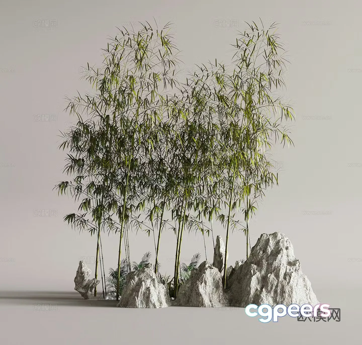 Bamboo Modern Landscape Sketch Bamboo Landscape 3D Model