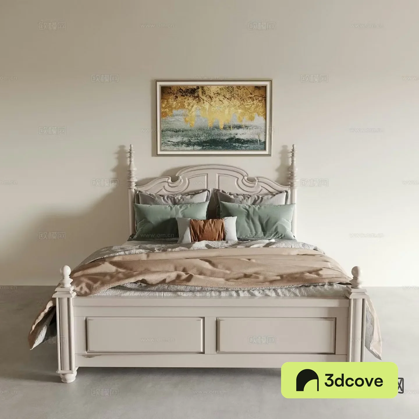 French double bed