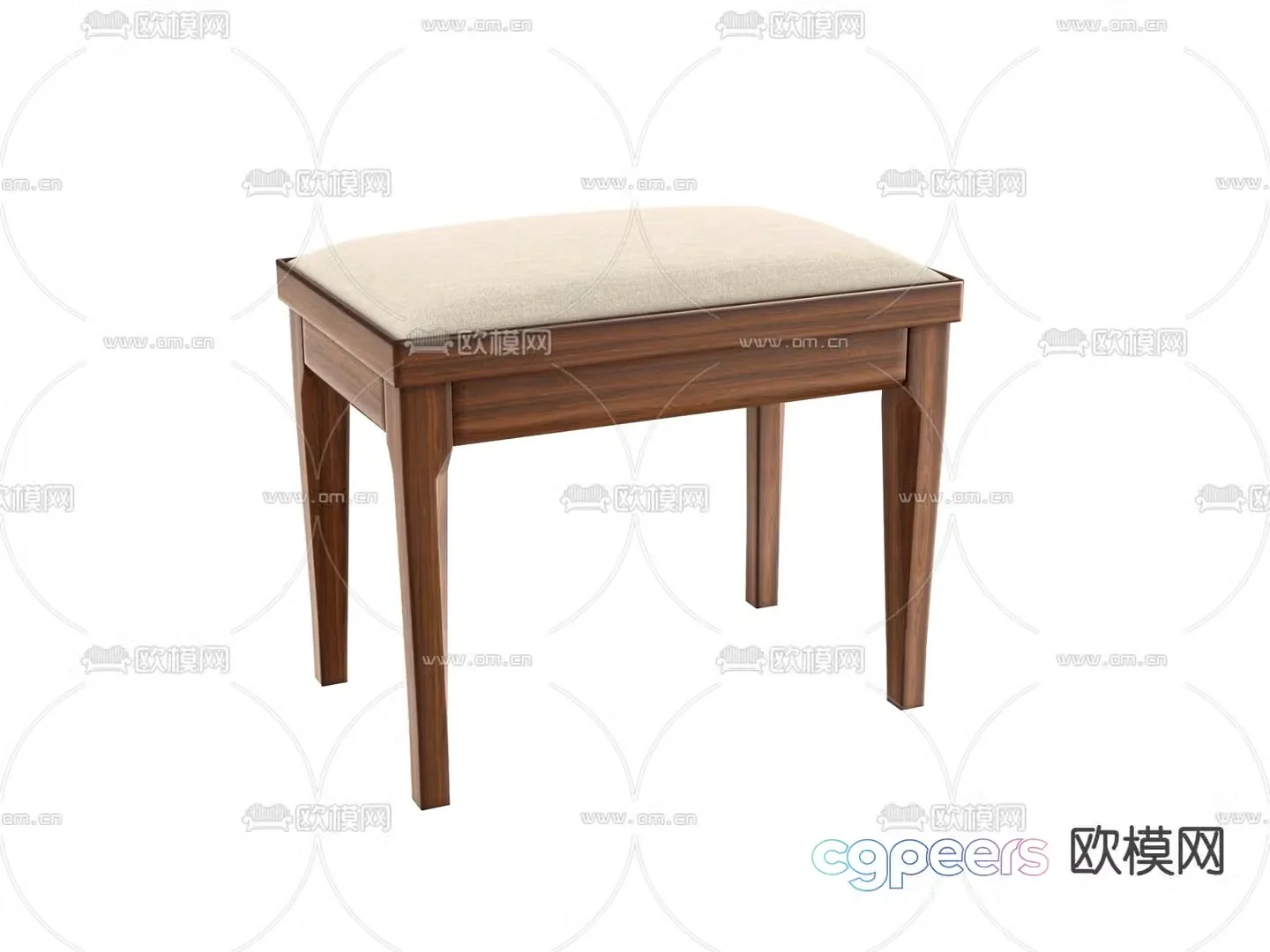 Stool sofa stool low stool dressing stool 3d model