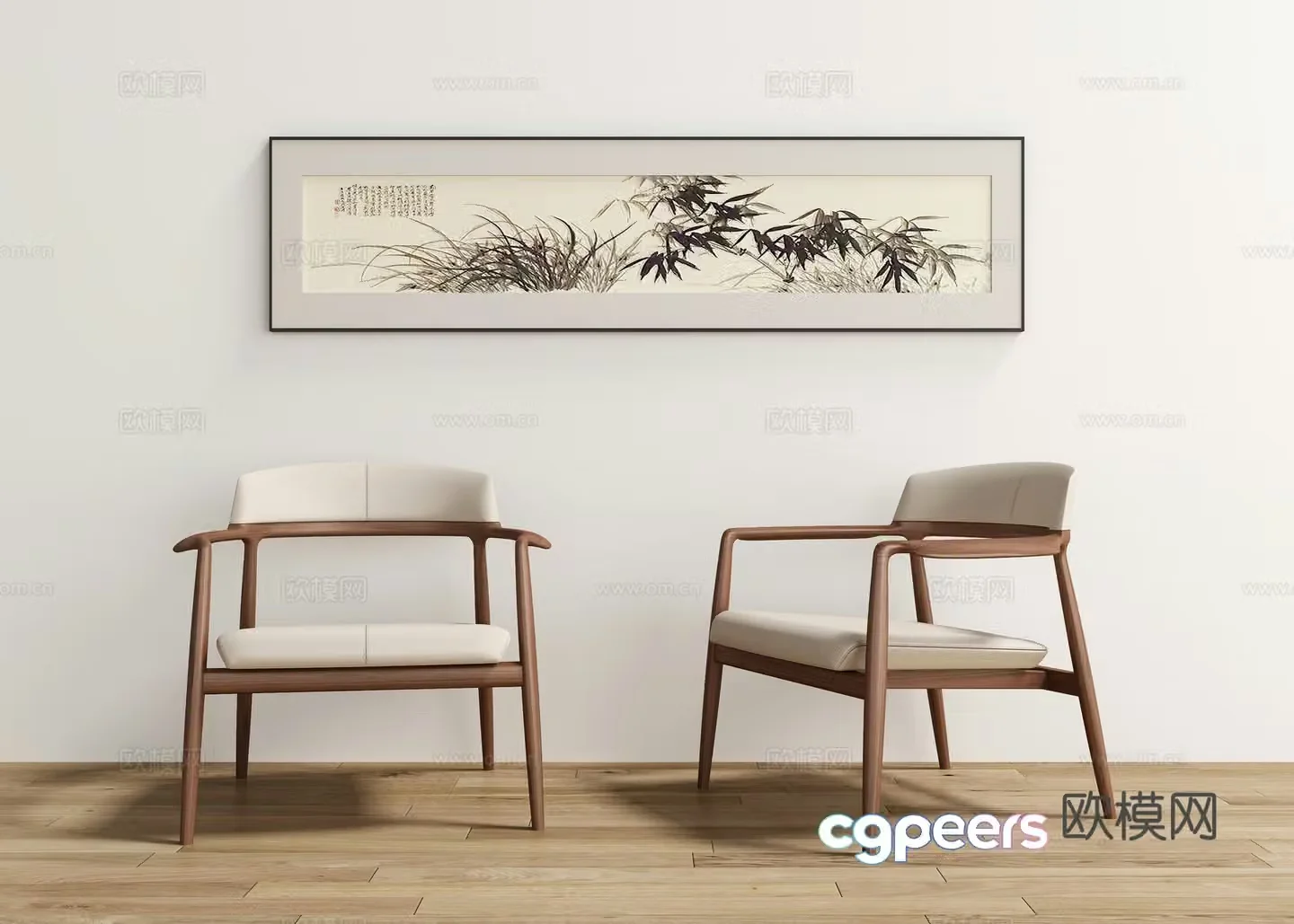 New Chinese casual chair 3D model