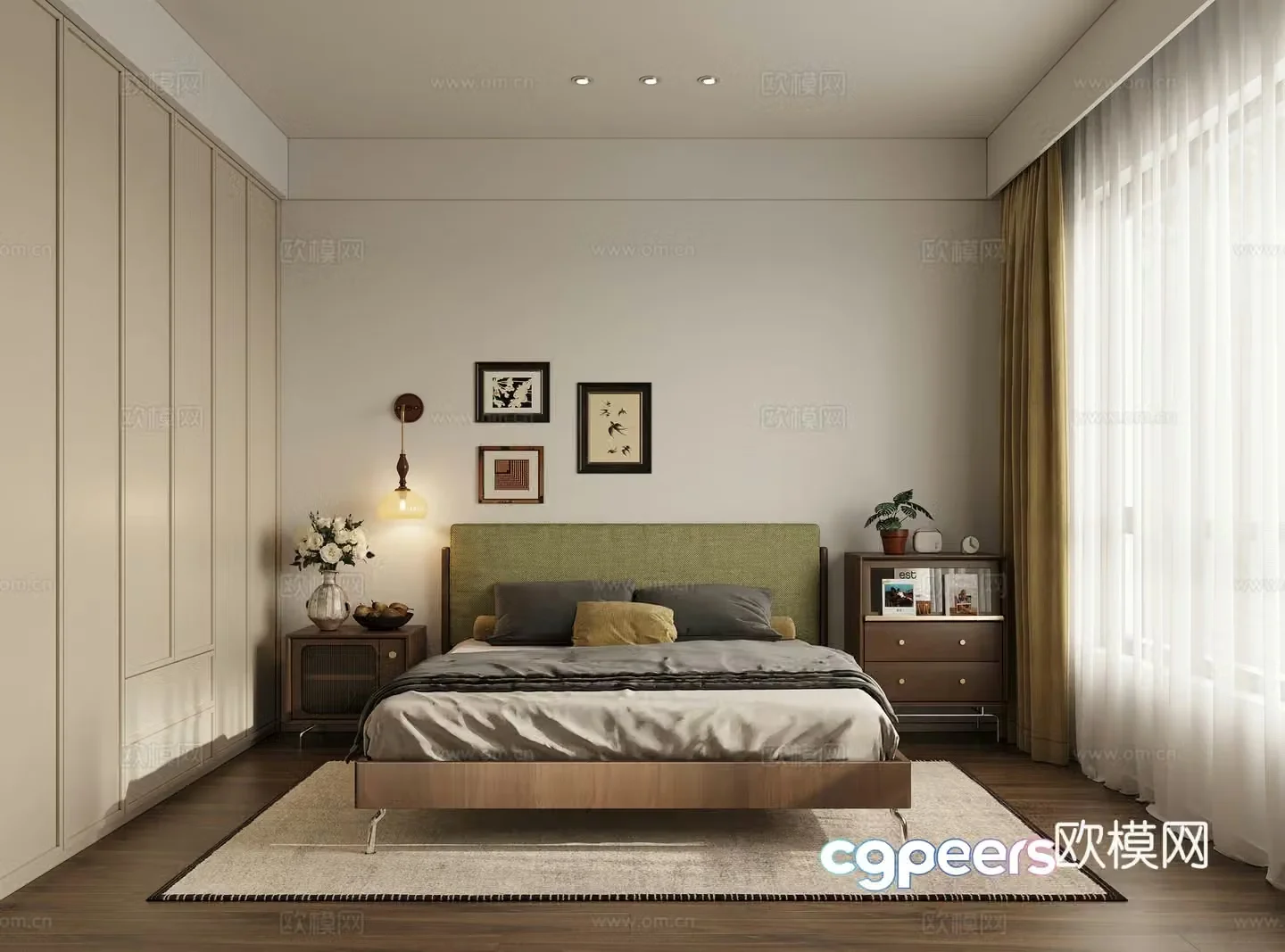 French bedroom master bedroom 3d model