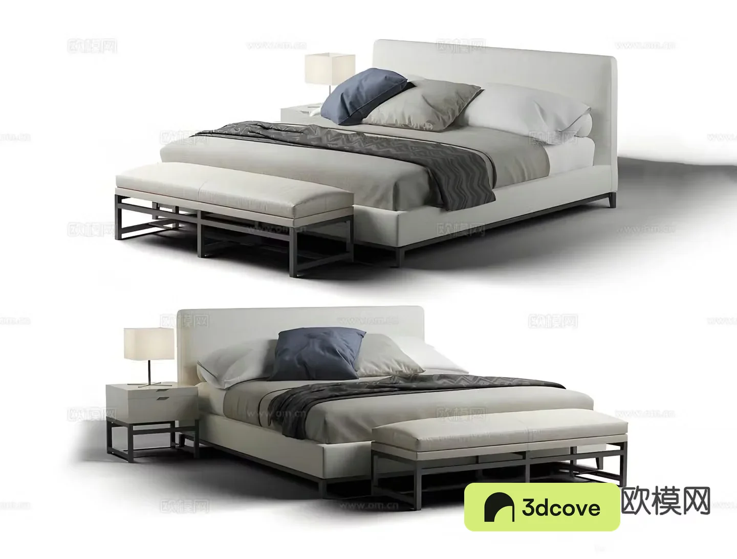 Modern double bed
