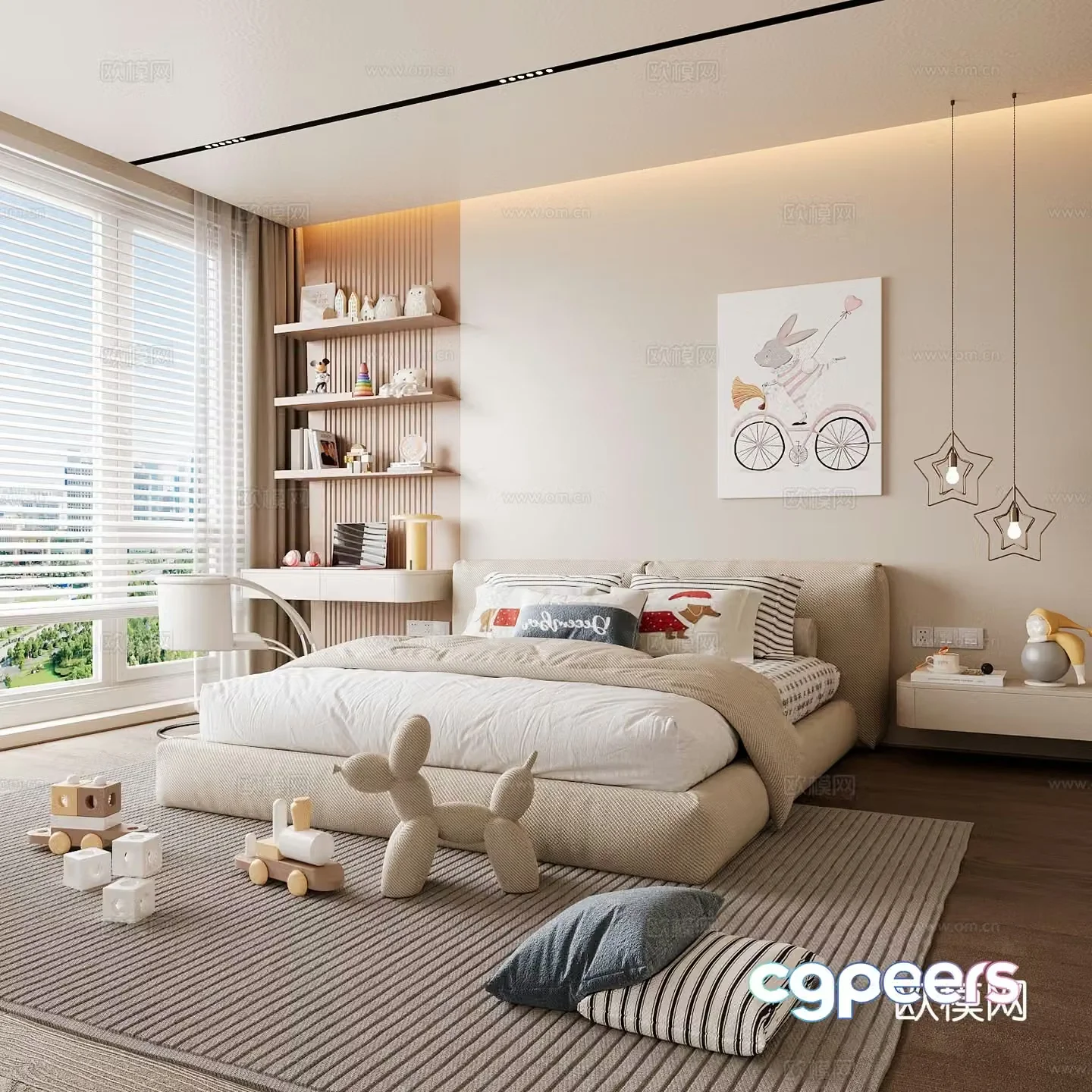 Modern children’s room children’s room 3d model