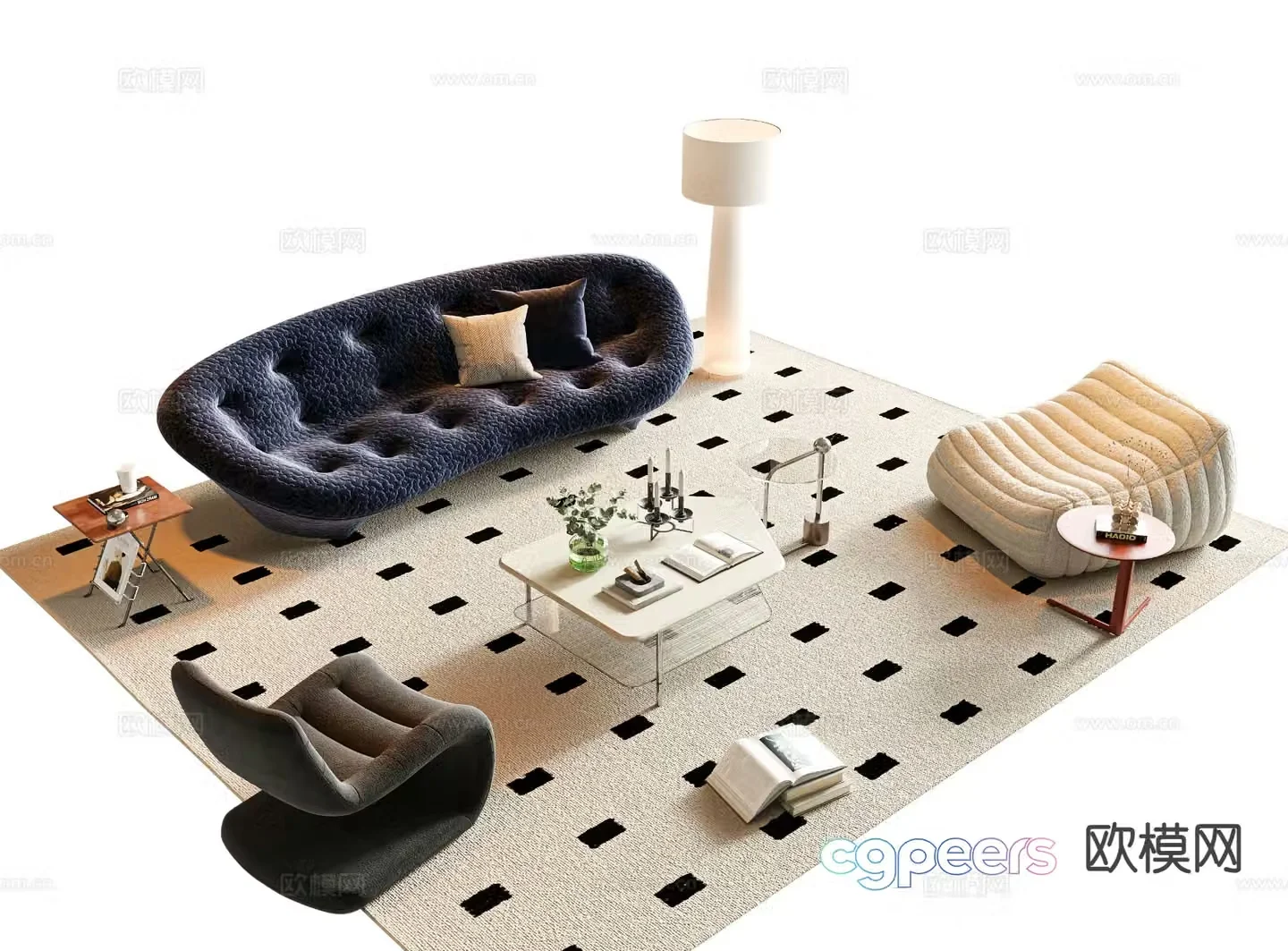 Wasabi sofa combination 3D model