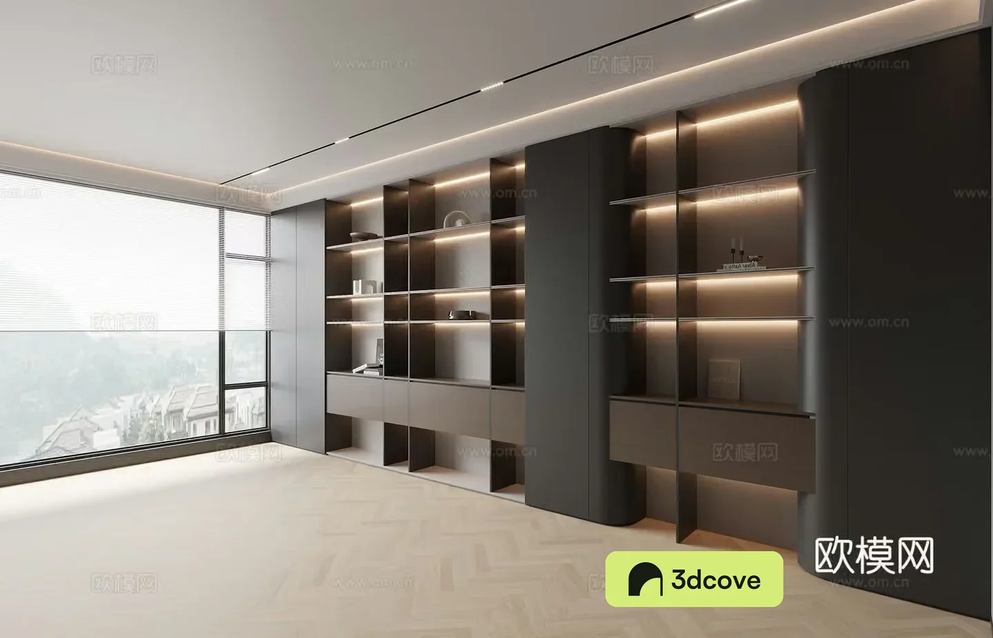 Modern decorative cabinet bookcase