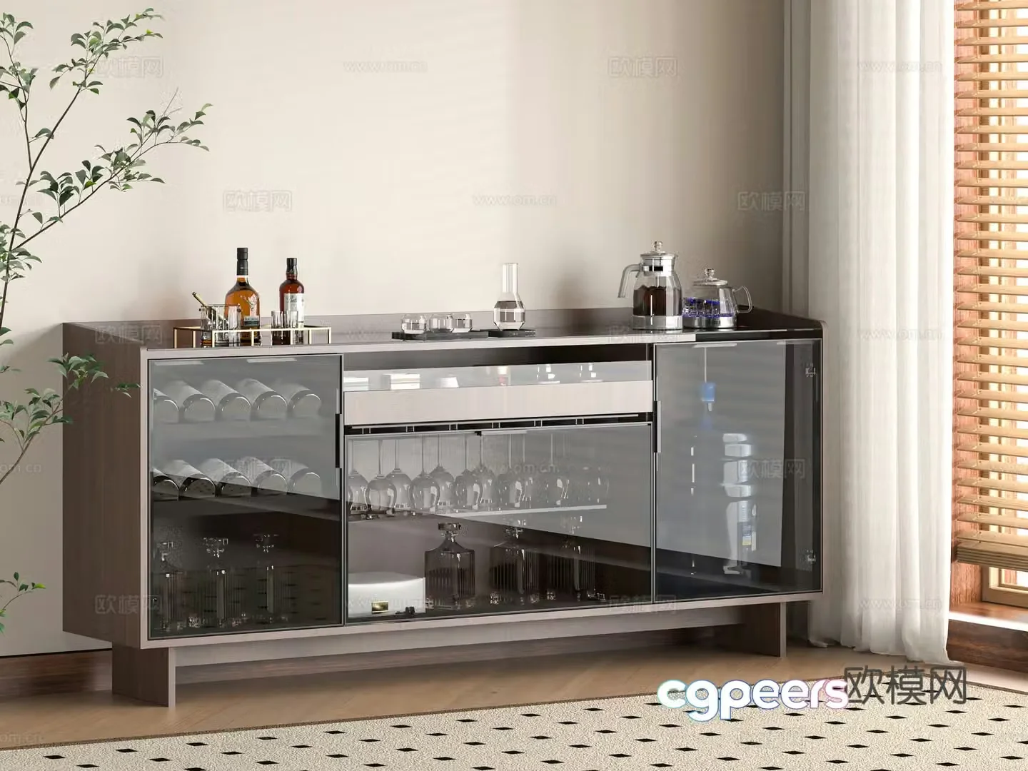 Modern sideboard 3D model