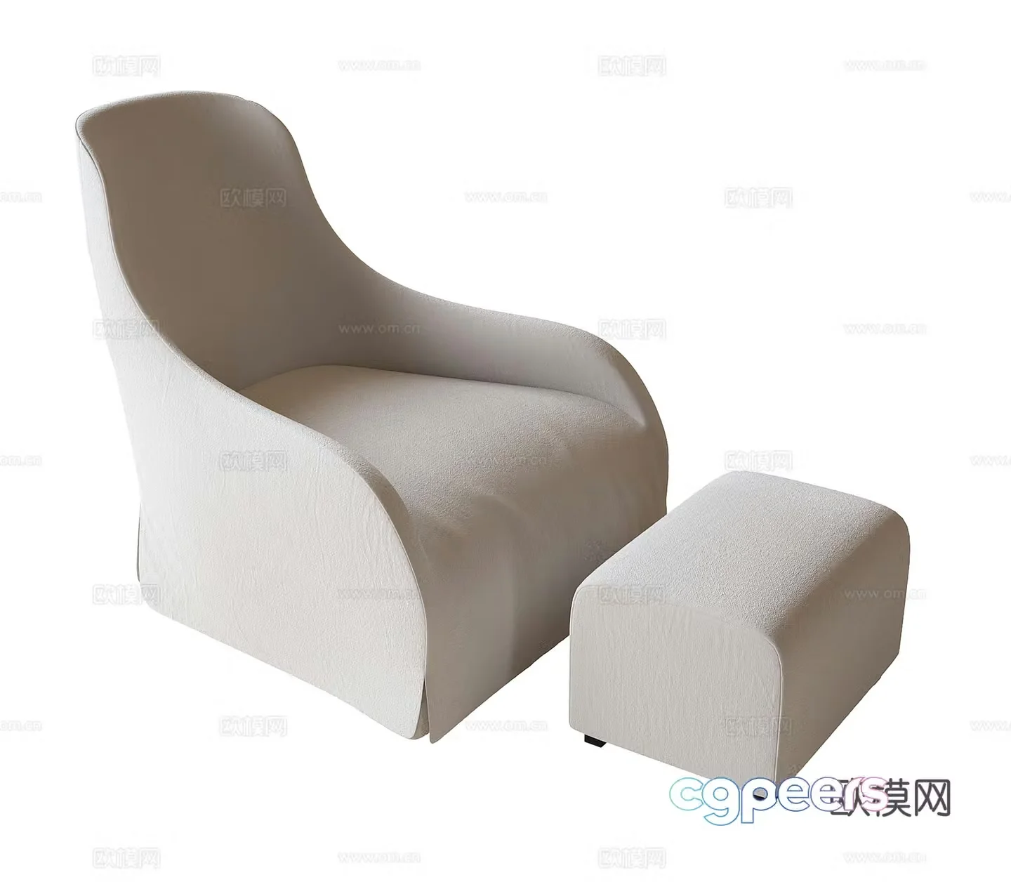 Modern casual sofa 3d model