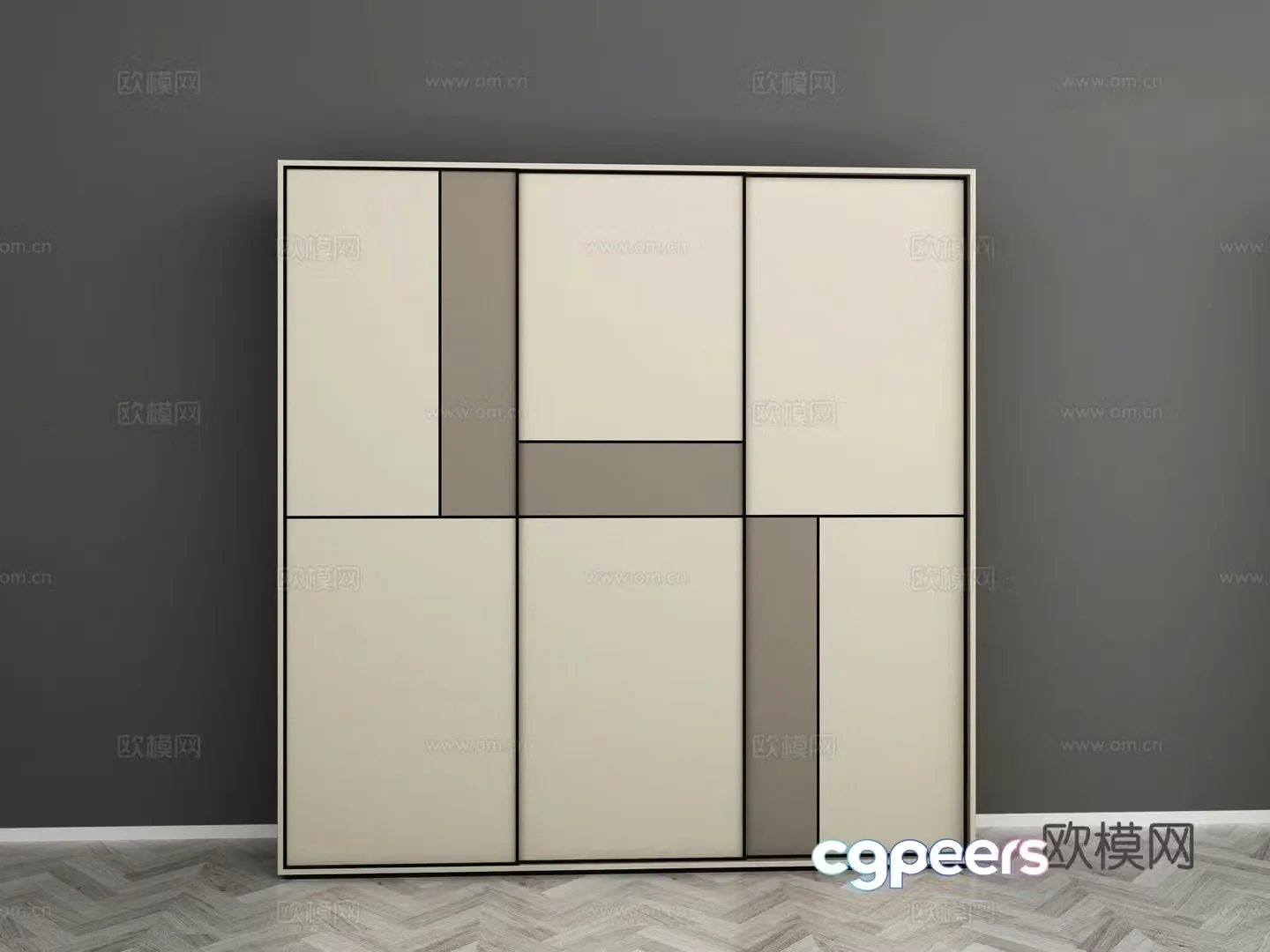 Modern style wardrobe 3d model