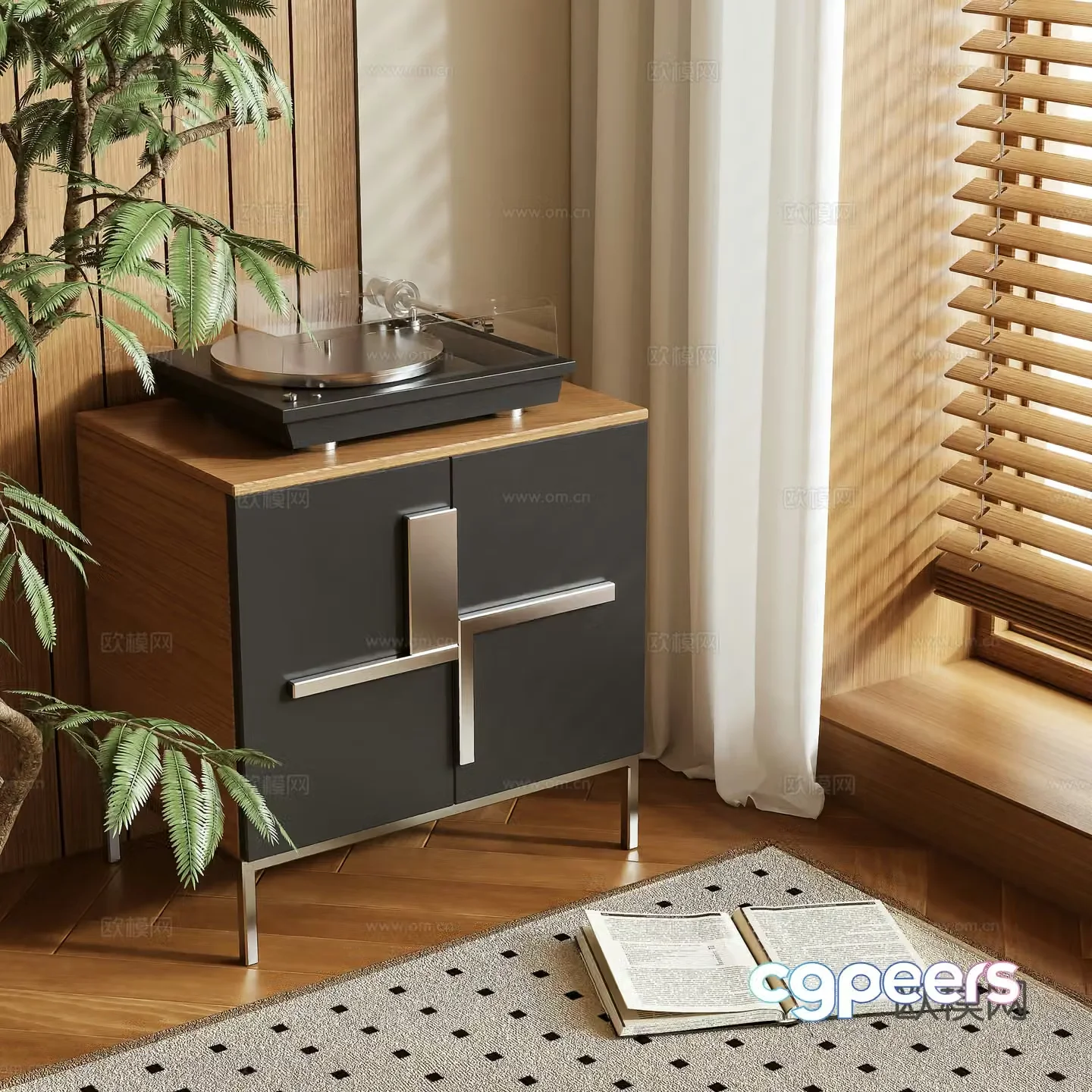 Bedside table 3d model