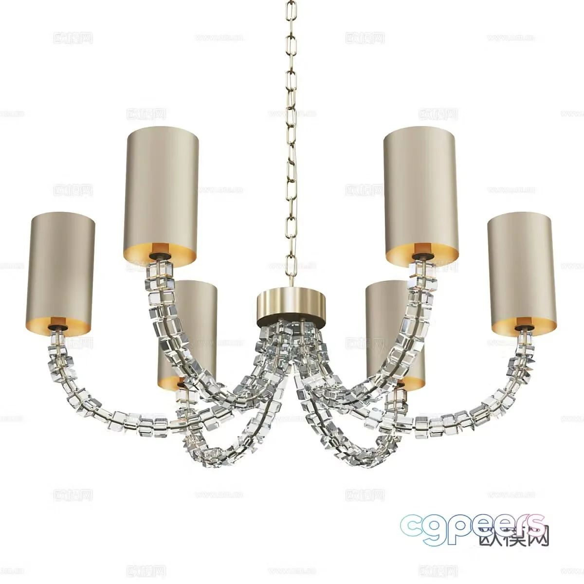 Modern Italian decorative chandelier 3d model