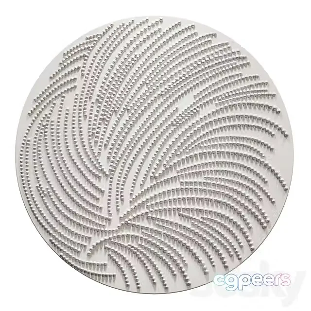 3ds Max Free – Wall Panel White Round