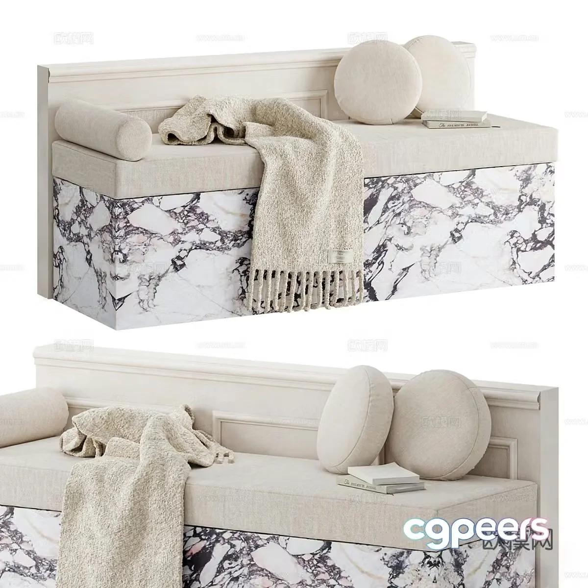 Sofa coffee table combination 3D model