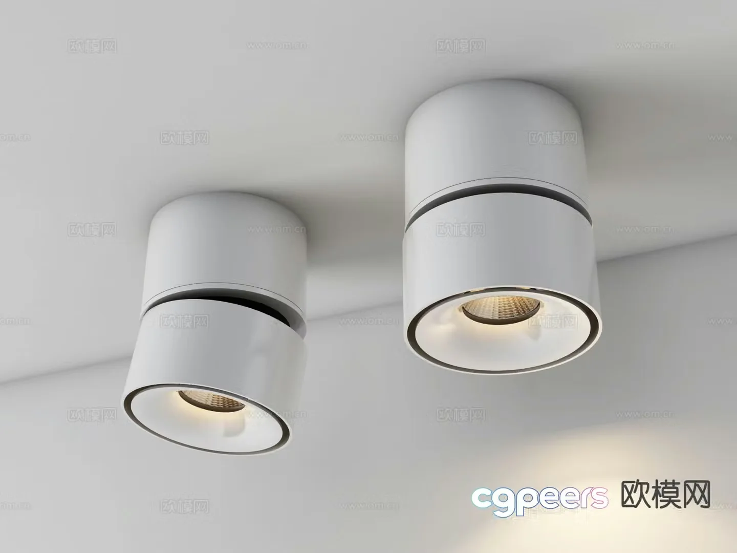 Modern spotlight downlight track light 3d model