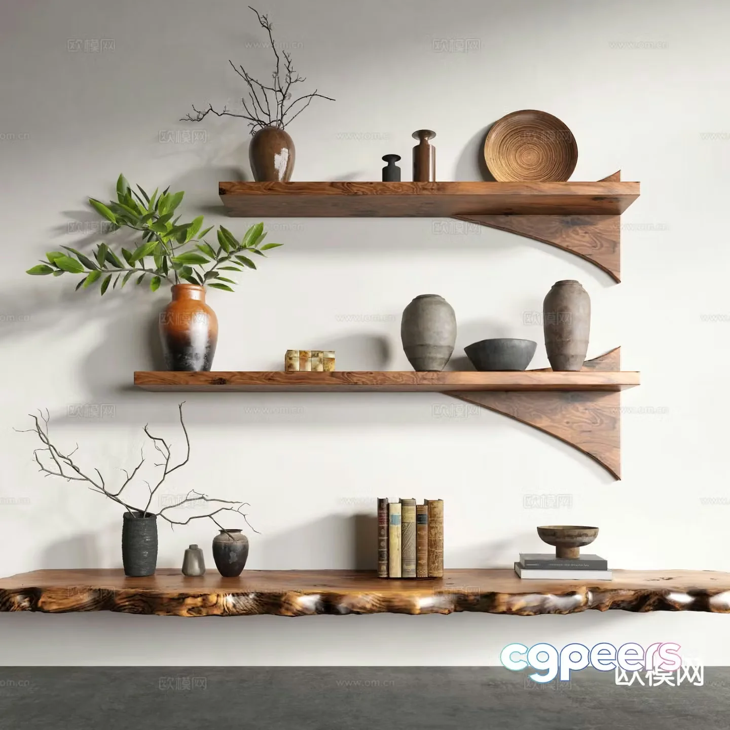 Wasabi Decorative Rack Shelf 3D Model