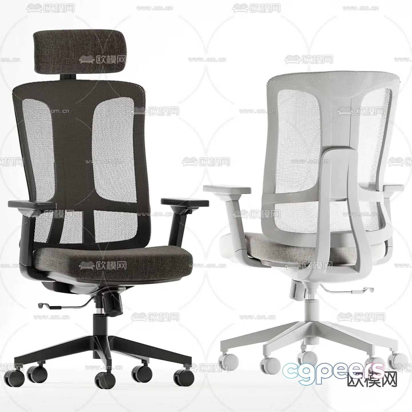 Office chair staff chair 3d model