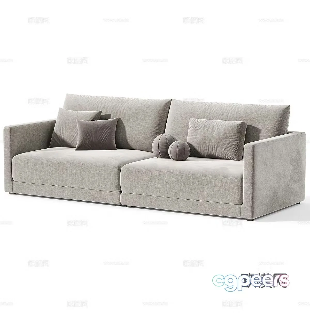 Fabric sofa Fabric double sofa Leisure sofa Living room sofa Office sofa Small sofa 3D model