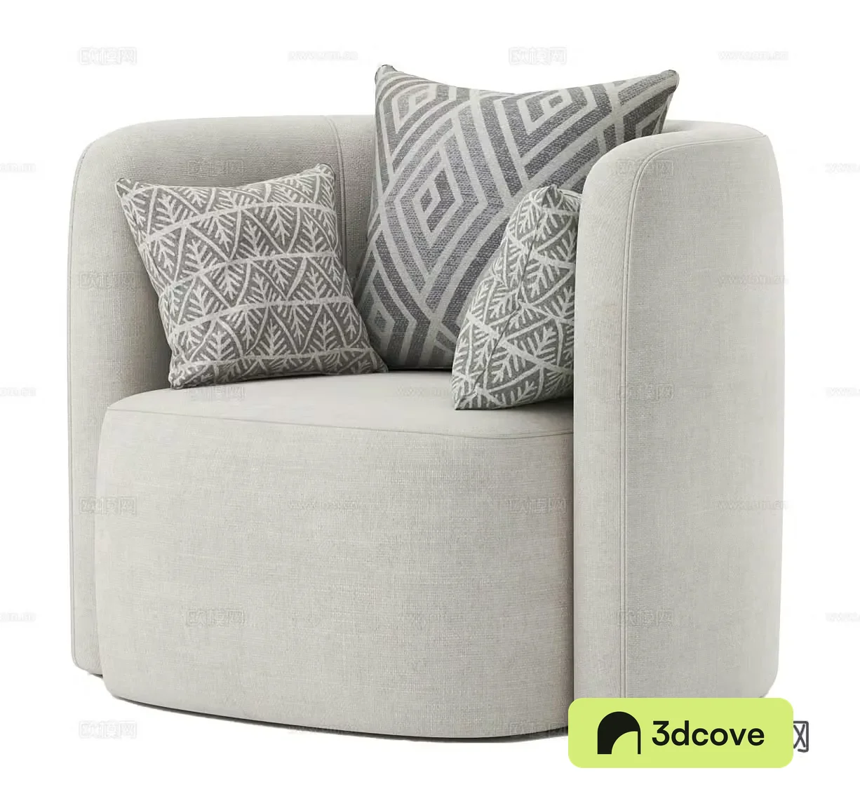 Fabric single sofa Fabric sofa chair Fabric single chair Sofa pillow Single chair Fabric