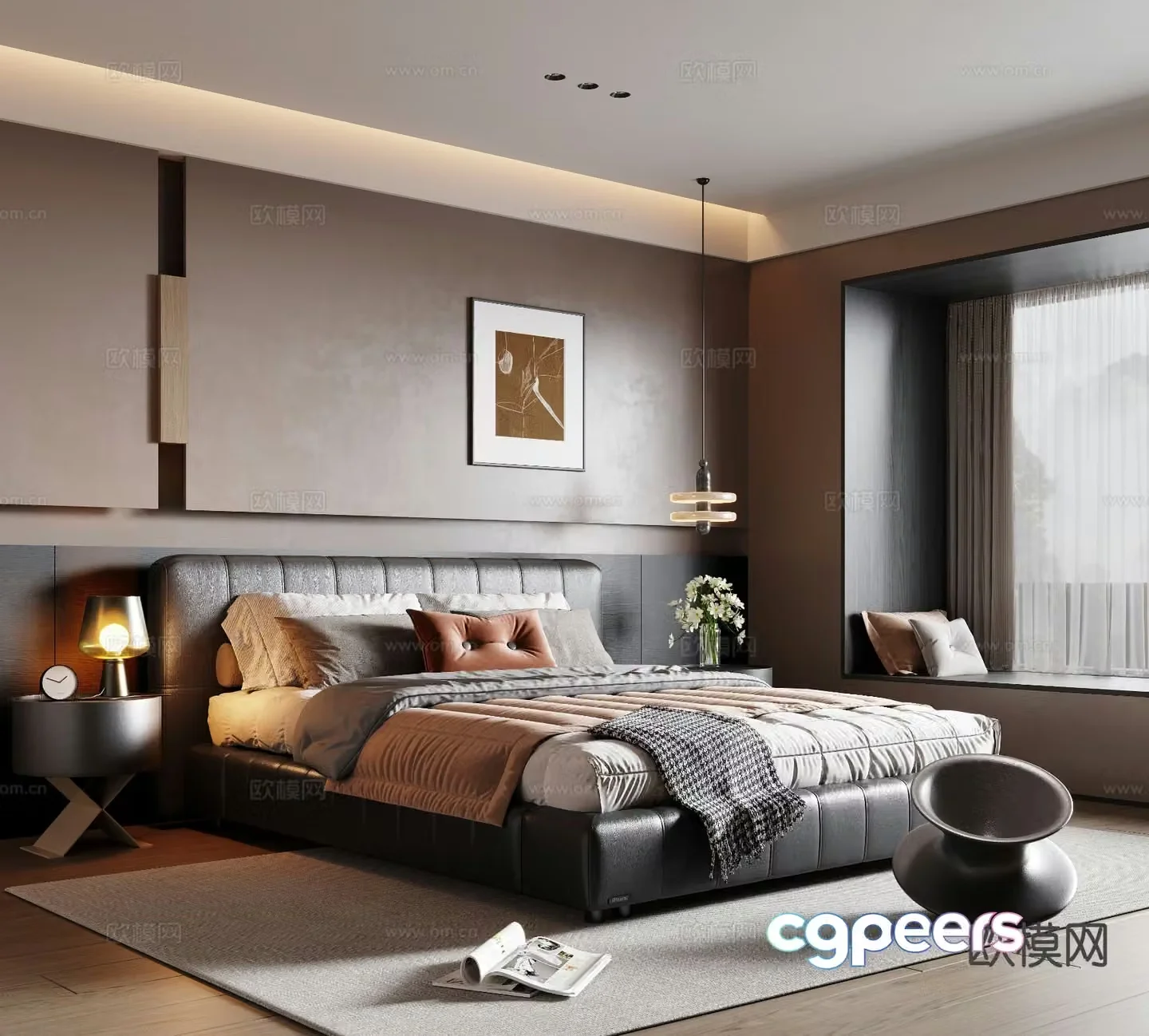 Italian twin room 3d model