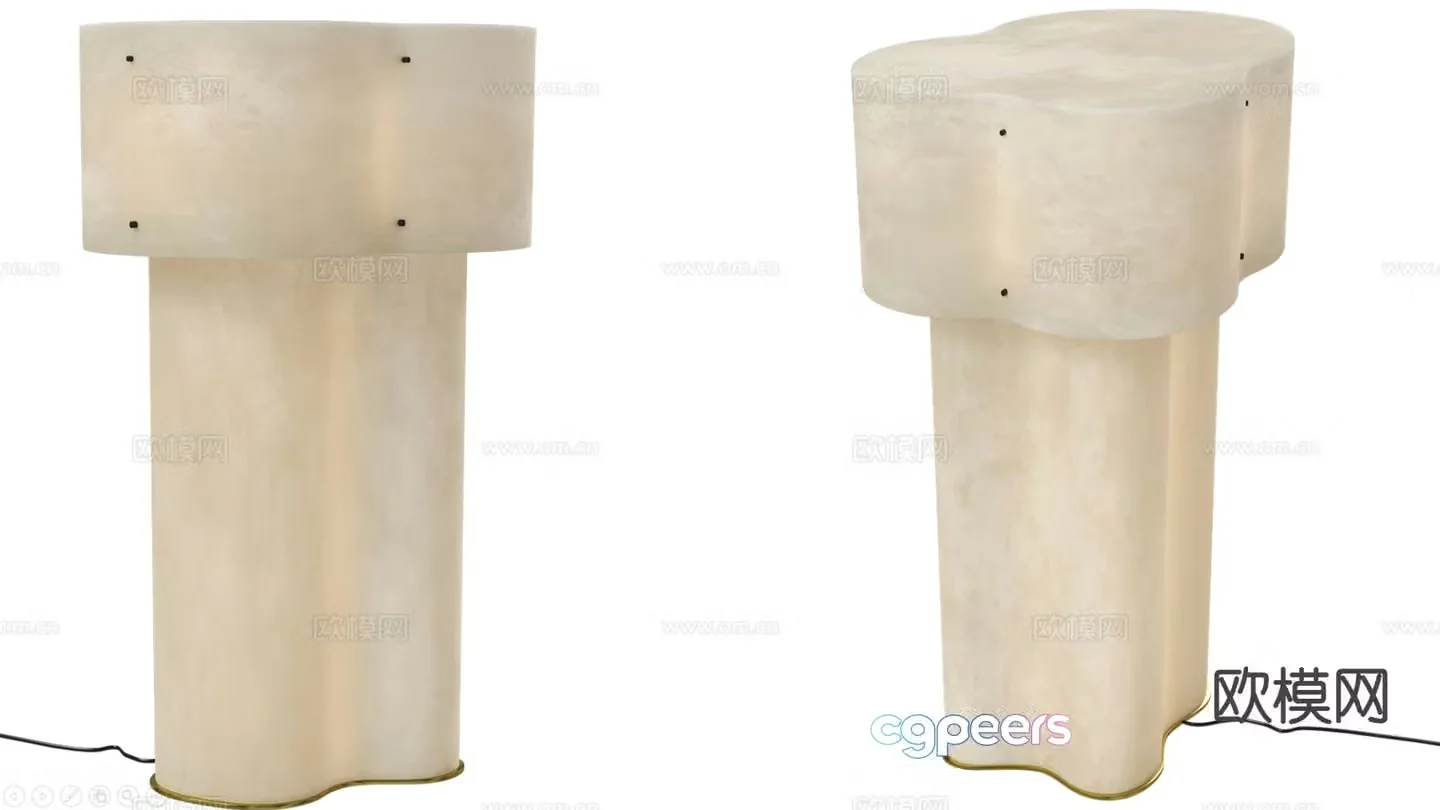 Wabi-sabi floor lamp artistic floor lamp 3d model