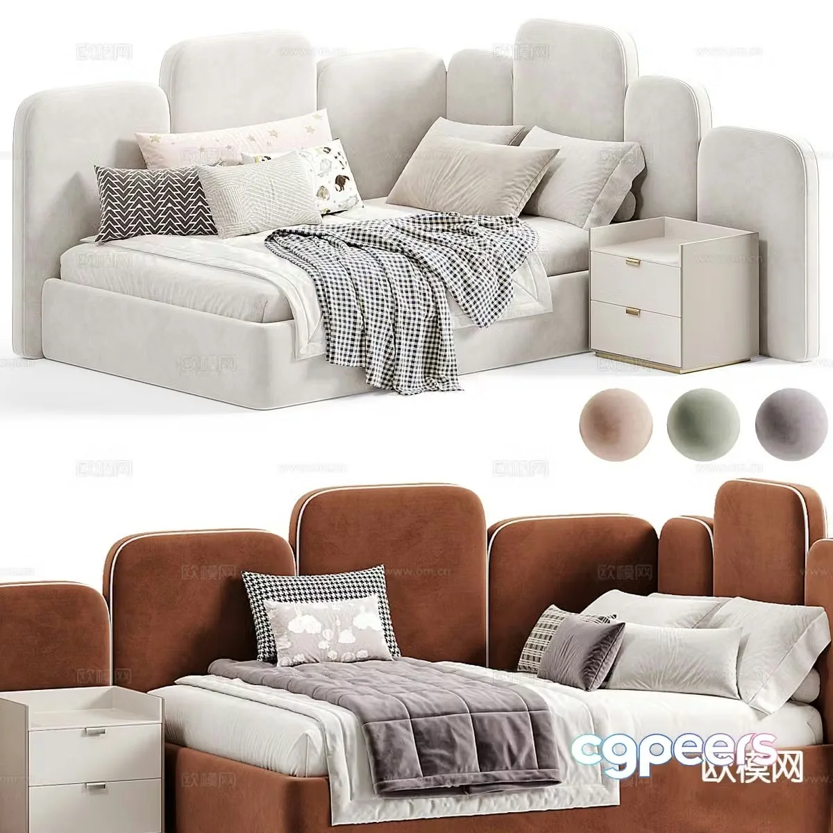 Modern children’s bed 3d model