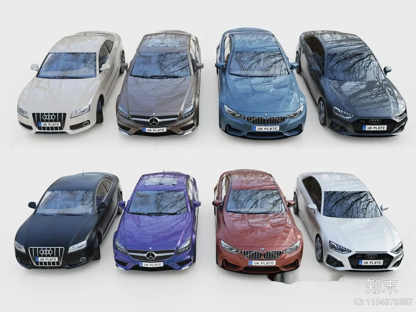Multiple Cars 3D Model – 10566 – VRAY Render