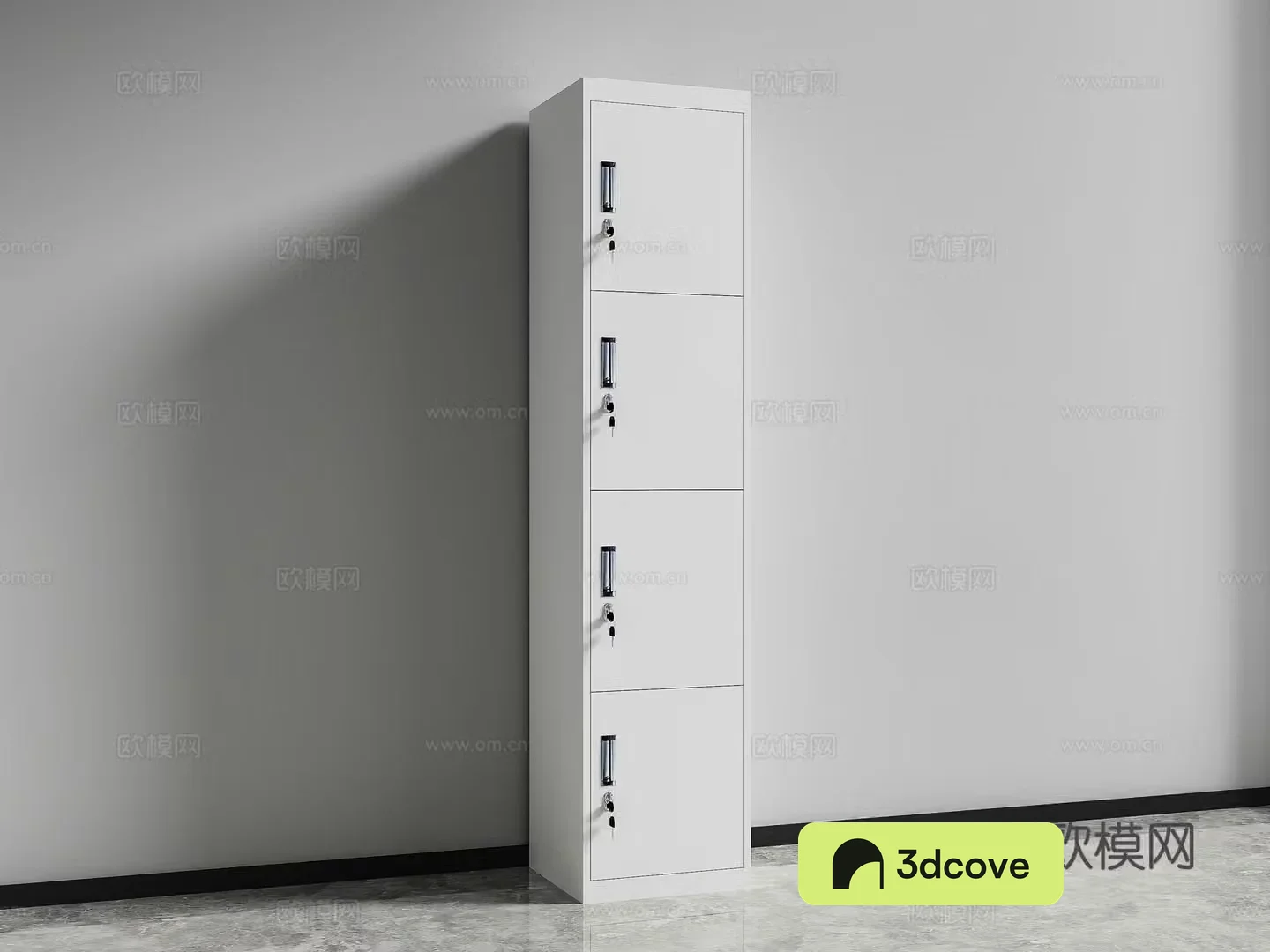 Single door four cabinet file cabinet