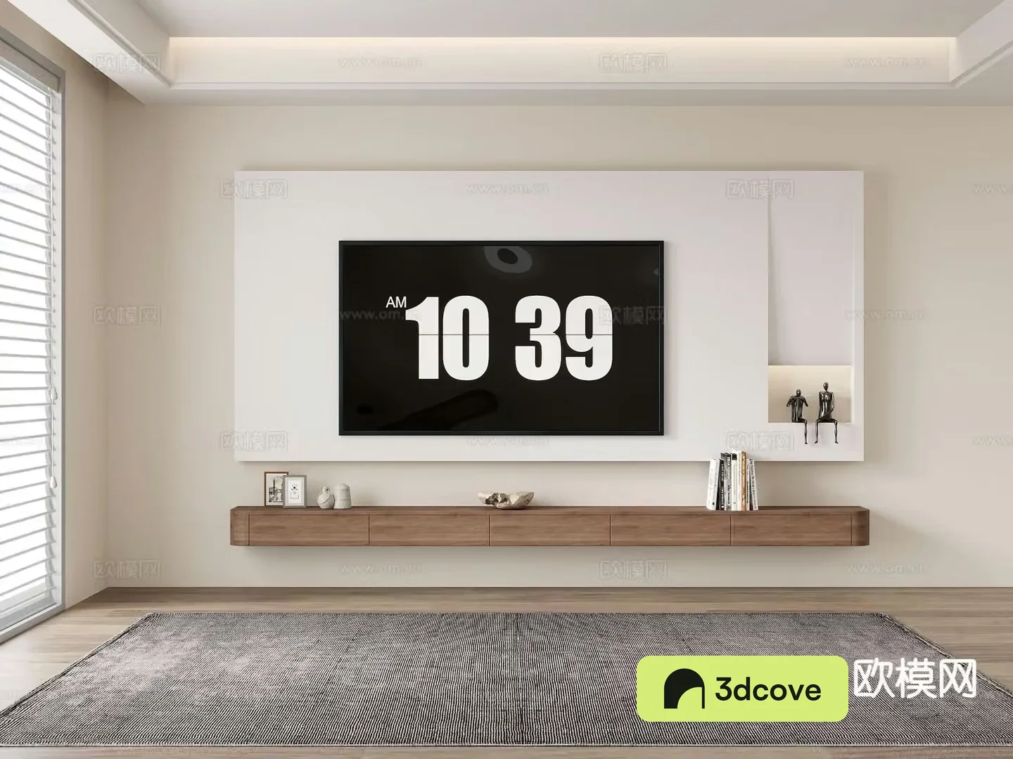 Modern TV background wall