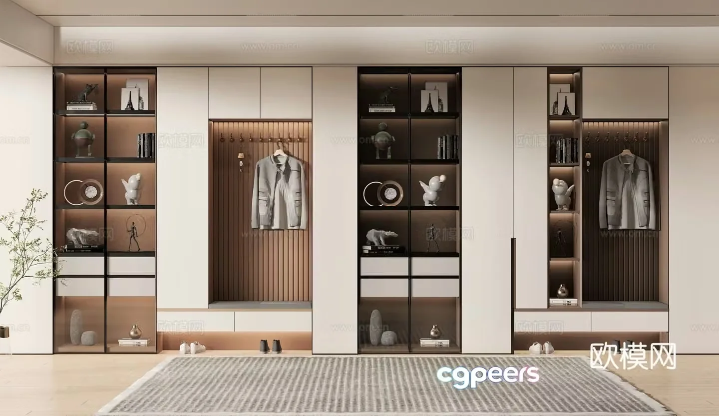 Entry shoe cabinet Entrance shoe cabinet 3D model