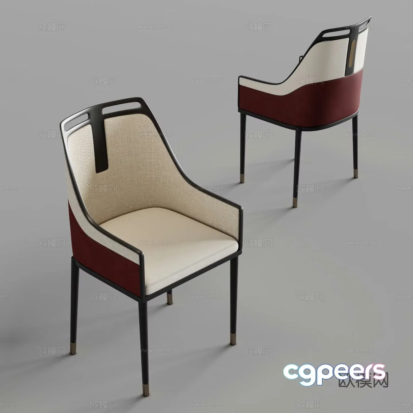 New Chinese style chair dining chair 3d model