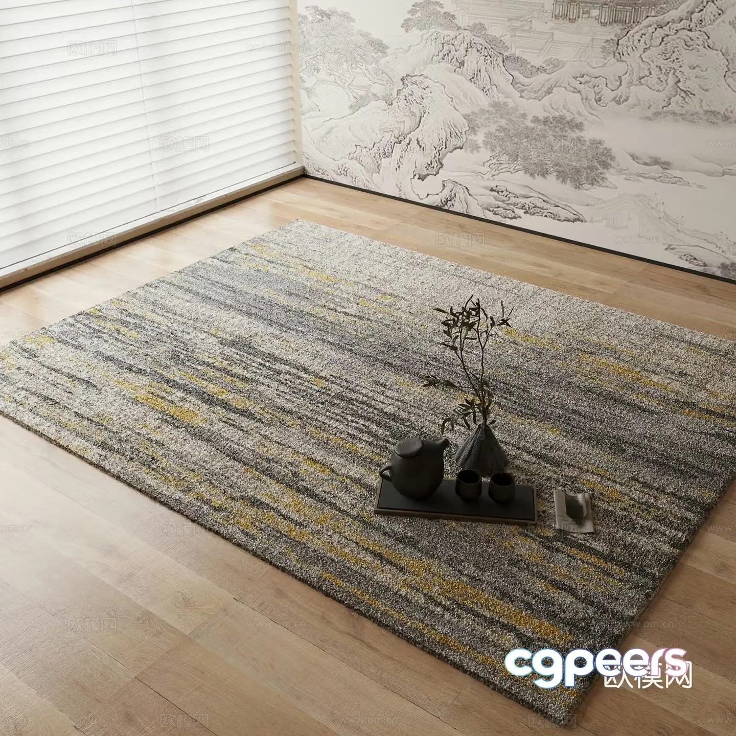 New Chinese carpet 3D model