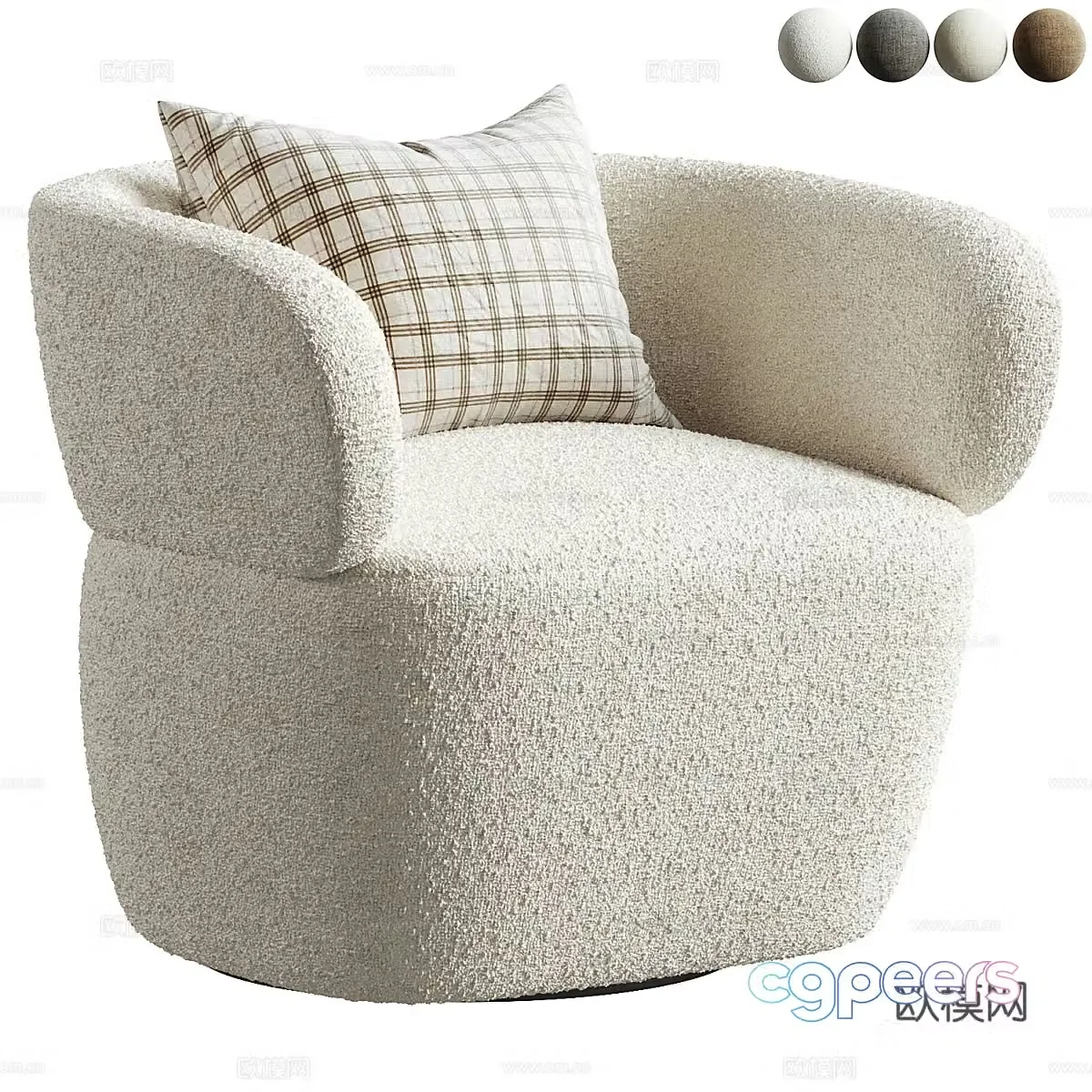 Sofa coffee table combination 3D model