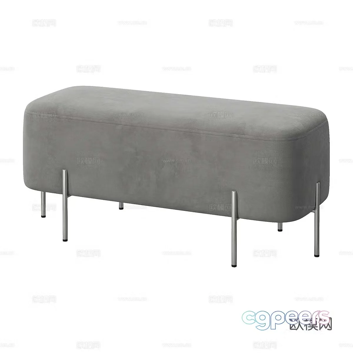 Stool Sofa Stool Shoe Changing Stool 3D Model