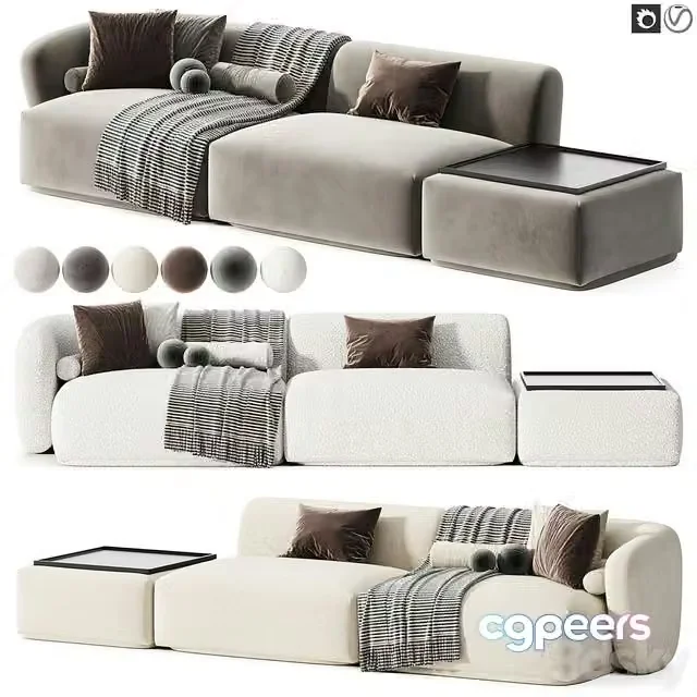 3ds Max Free – Modular sofa Fabro 4