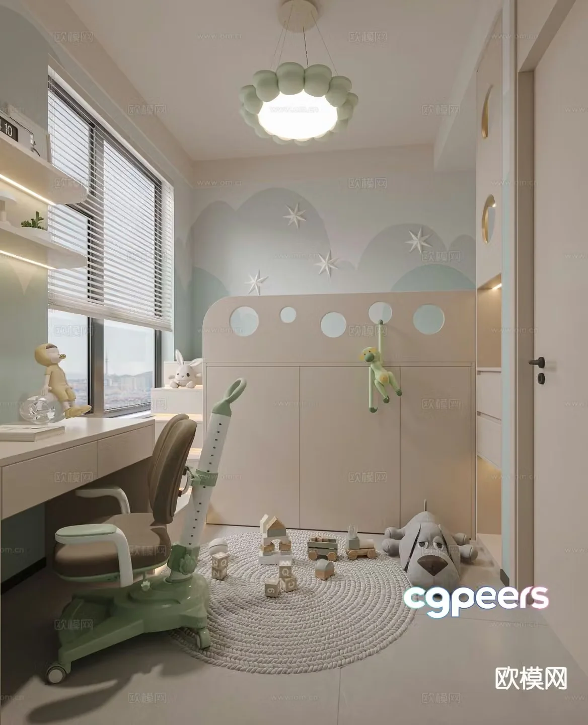 Modern children’s room children’s room 3d model