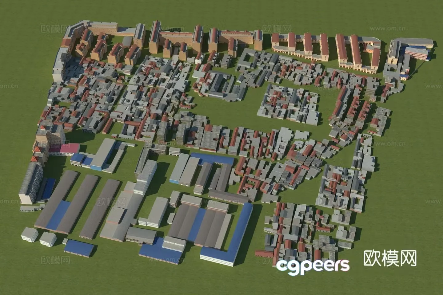 Private houses self-built houses urban villages factory buildings 3D model