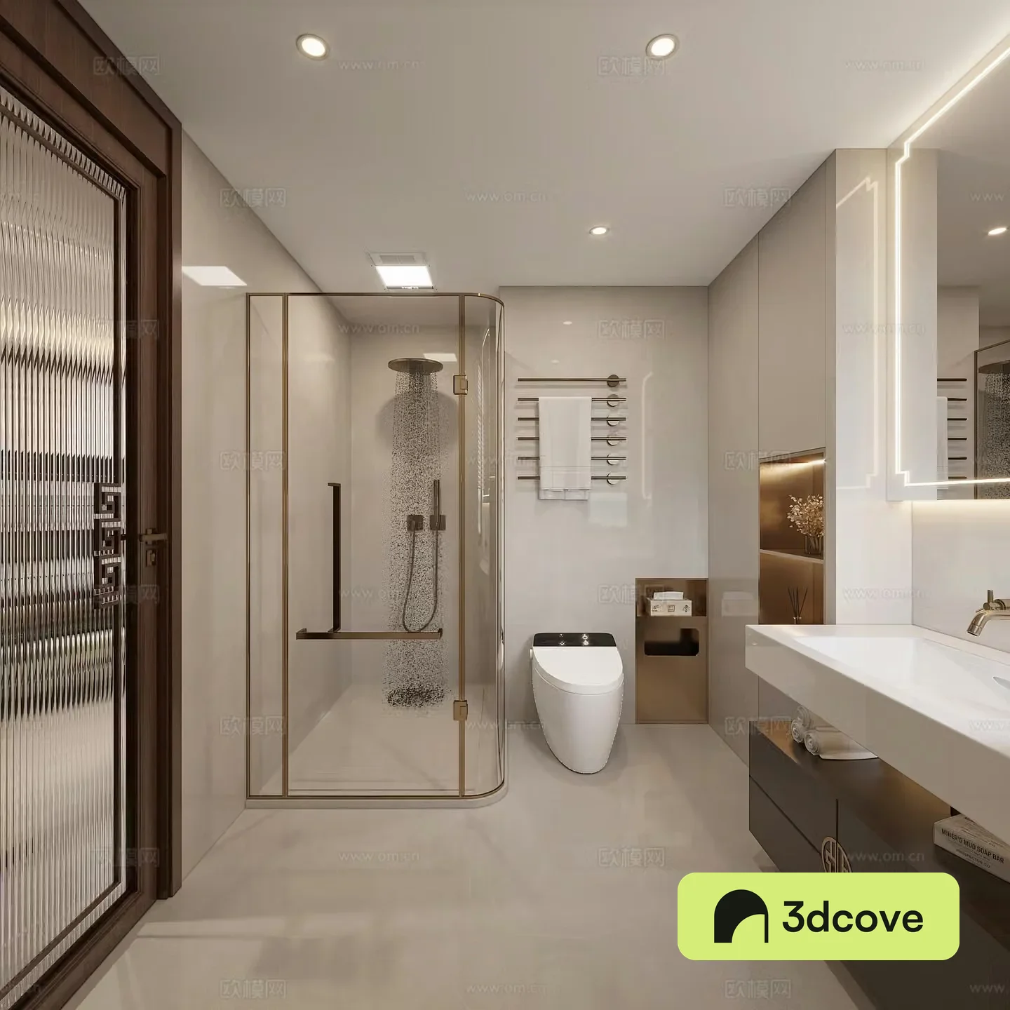 Modern bathroom shower room