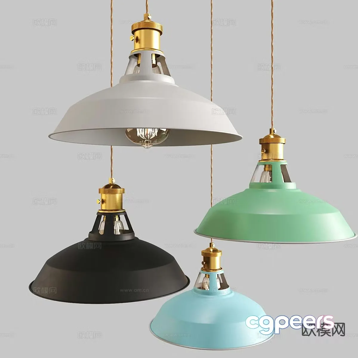 Bedside small chandelier 3d model