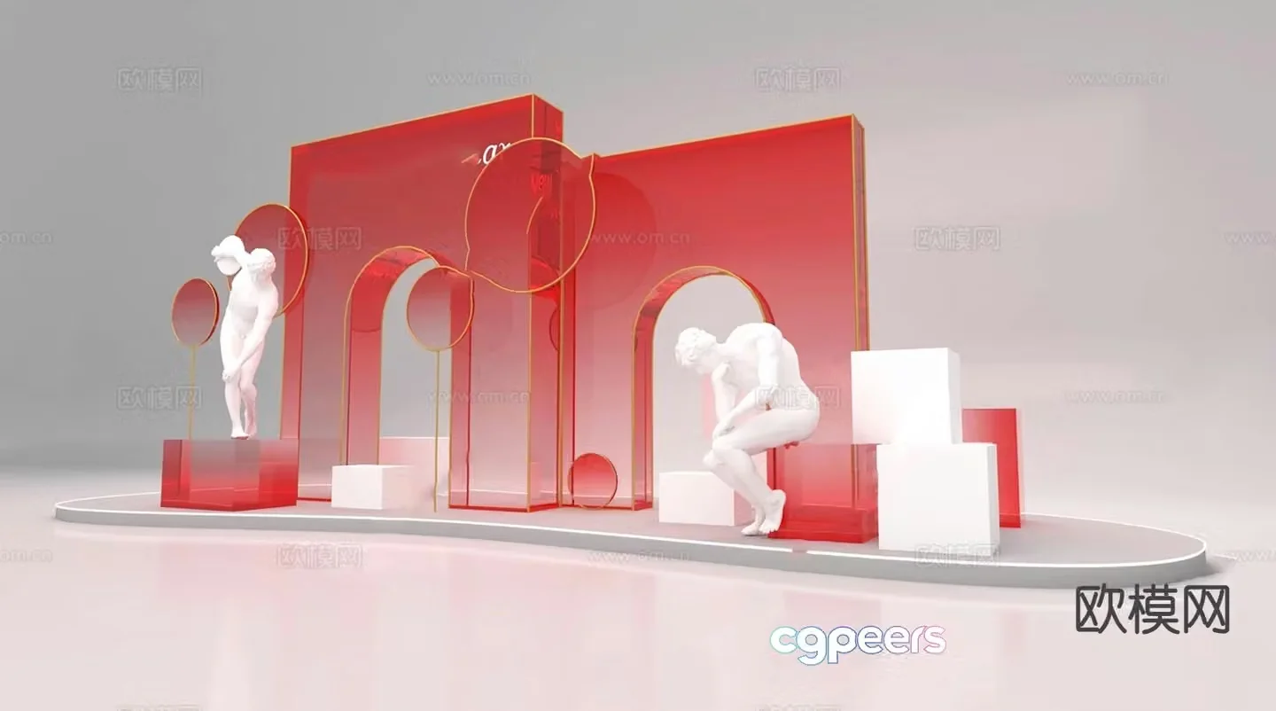Modern acrylic display commercial display 3D model